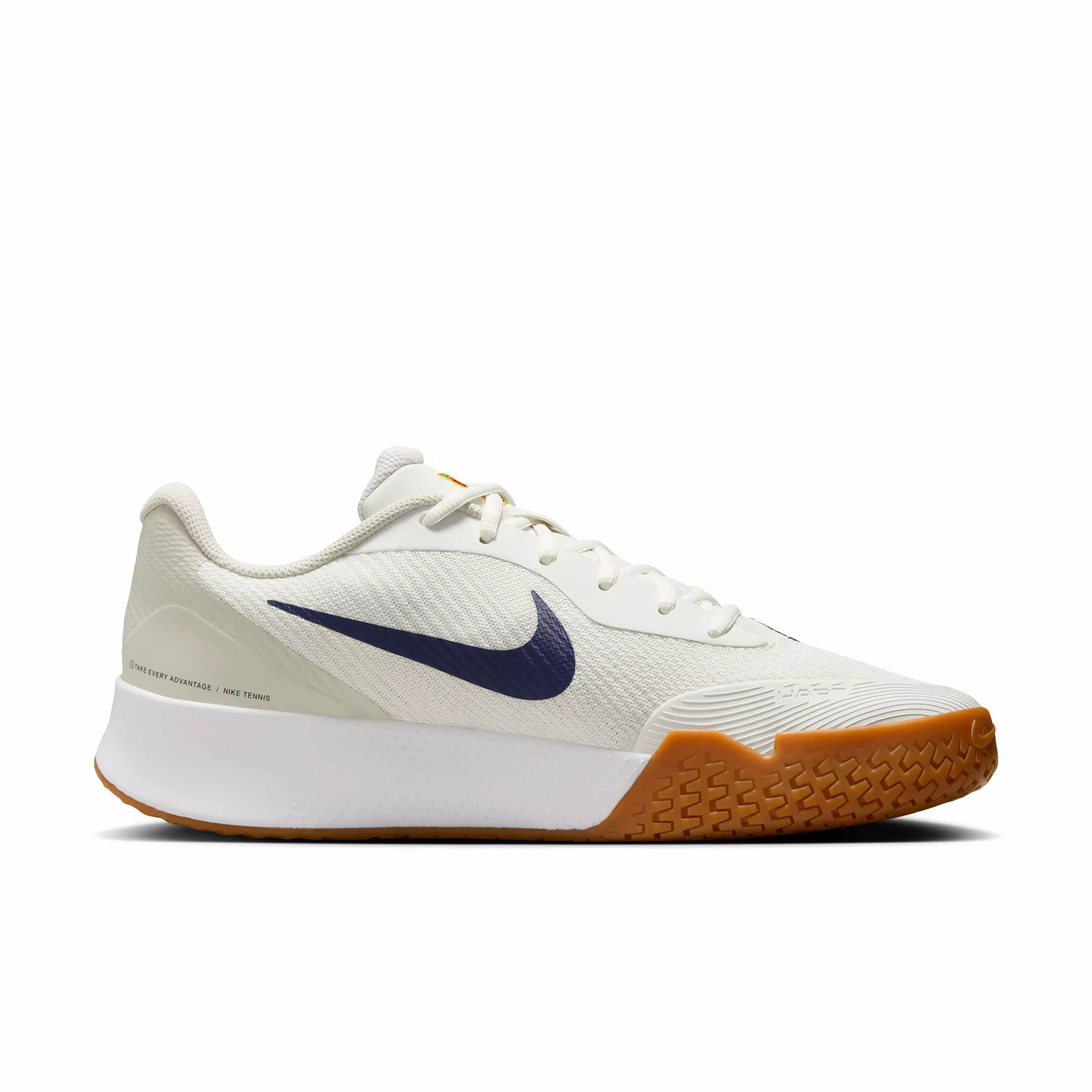 Nike Vapor Lite 3 "Summit White/Light Bone/Gum Medium Brown/Binary Blue" Men's Tennis Shoe - WHITE/LT BONE/MD BROWN/BLUE