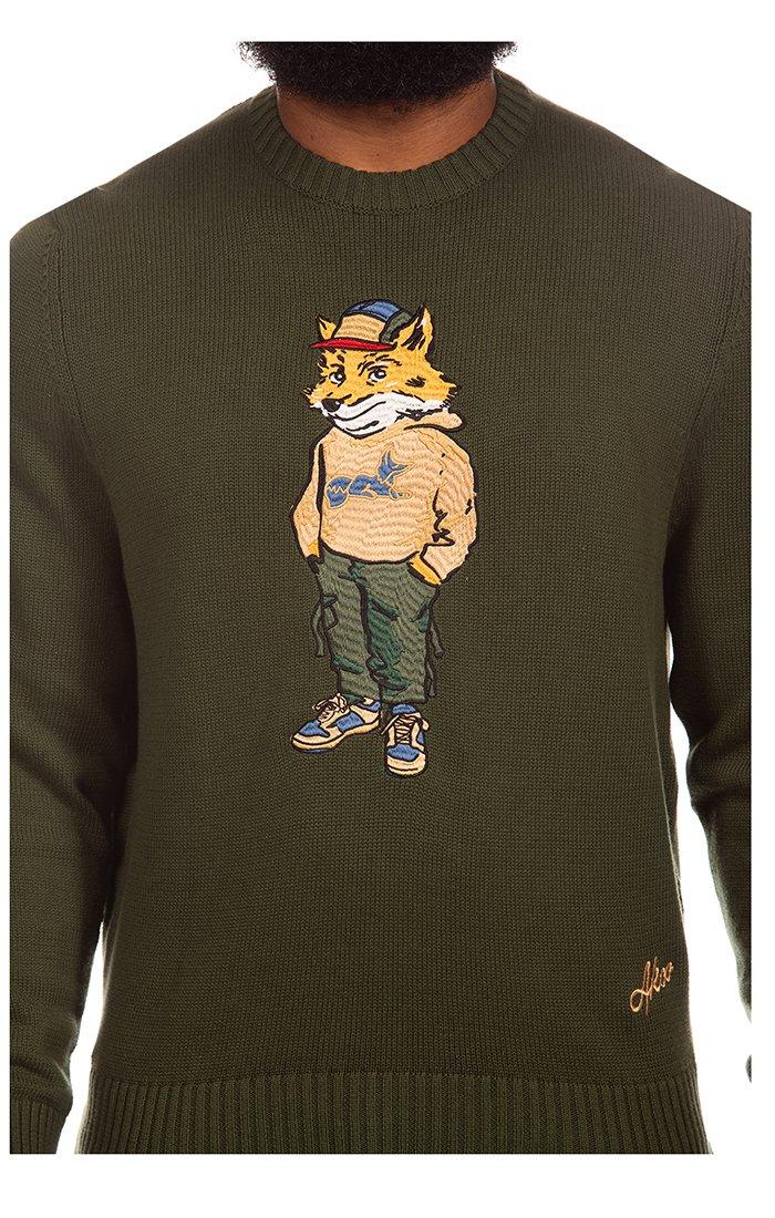 AKOO Men's Fit Check Sweater - DARK GREEN Thumbnail View 3