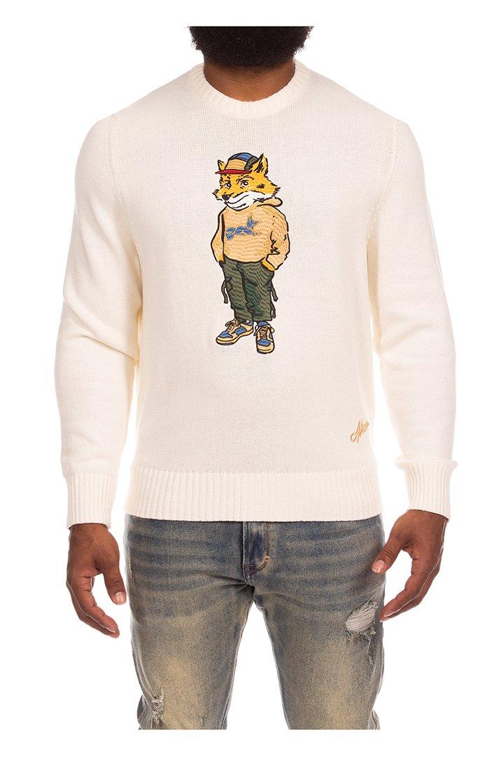 AKOO Men's Fit Check Sweater - WHITE Thumbnail View 1