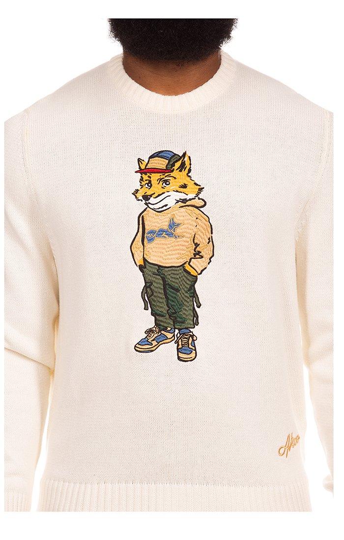 AKOO Men's Fit Check Sweater - WHITE Thumbnail View 3