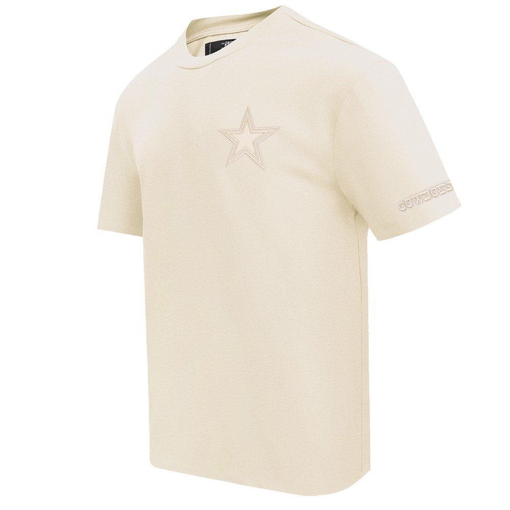 Pro Standard Men's NFL Dallas Cowboys Neutral Cotton Jersey Drop Shoulder Tee - Eggshell - EGGSHELL