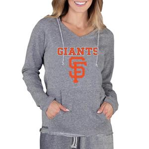 College Concepts Women's Mainstream Terry Long Sleeve San Francisco Giants Hoodie Top -Grey