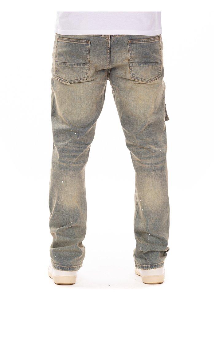 AKOO Men's Beale Relaxed Fit Light Wash Denim Jeans - BLUE Thumbnail View 2