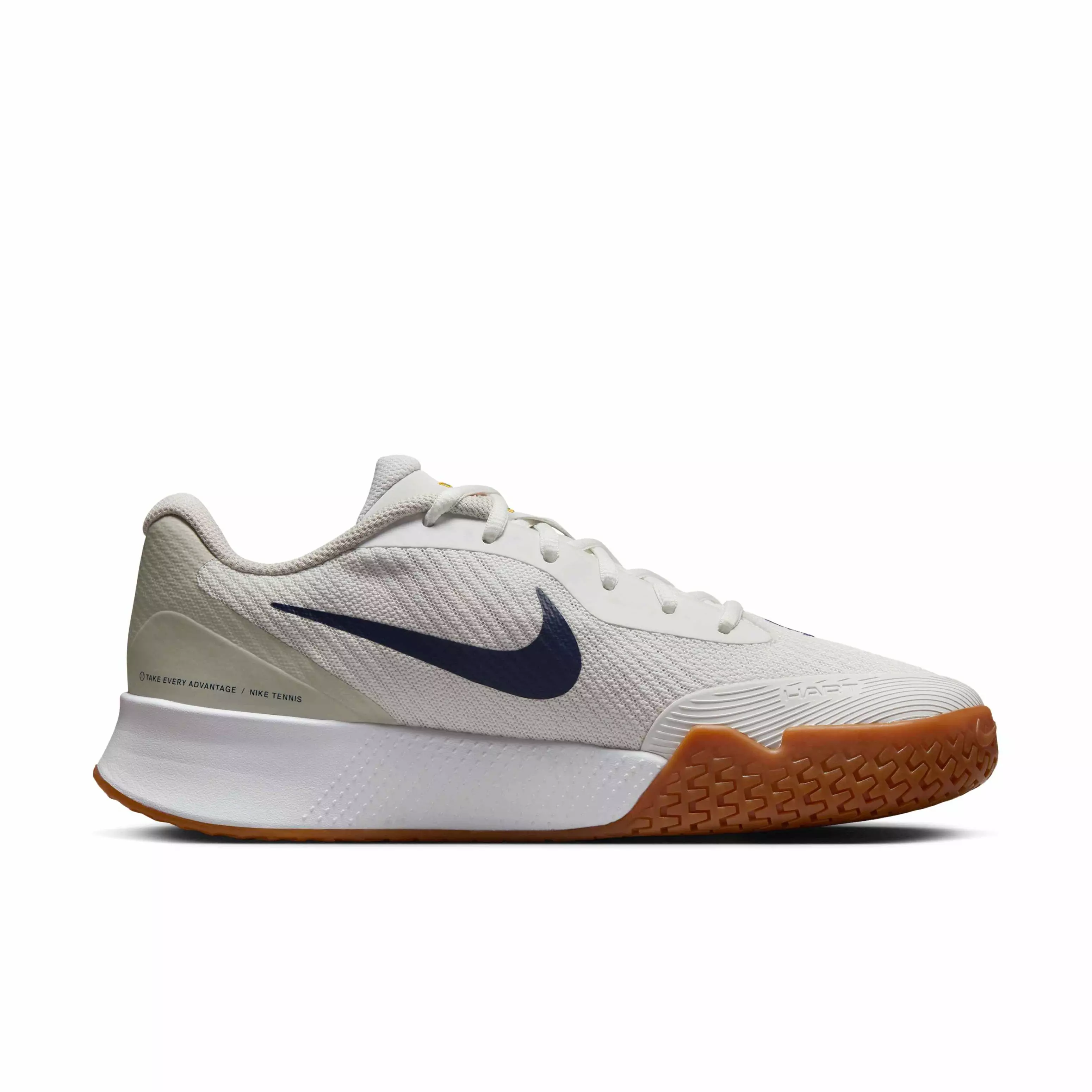 Nike Vapor Lite 3 "Summit White/Light Bone/Gum Medium Brown/Binary Blue" Women's HC Tennis Shoe - WHITE/LT BONE/MD BROWN/BLUE