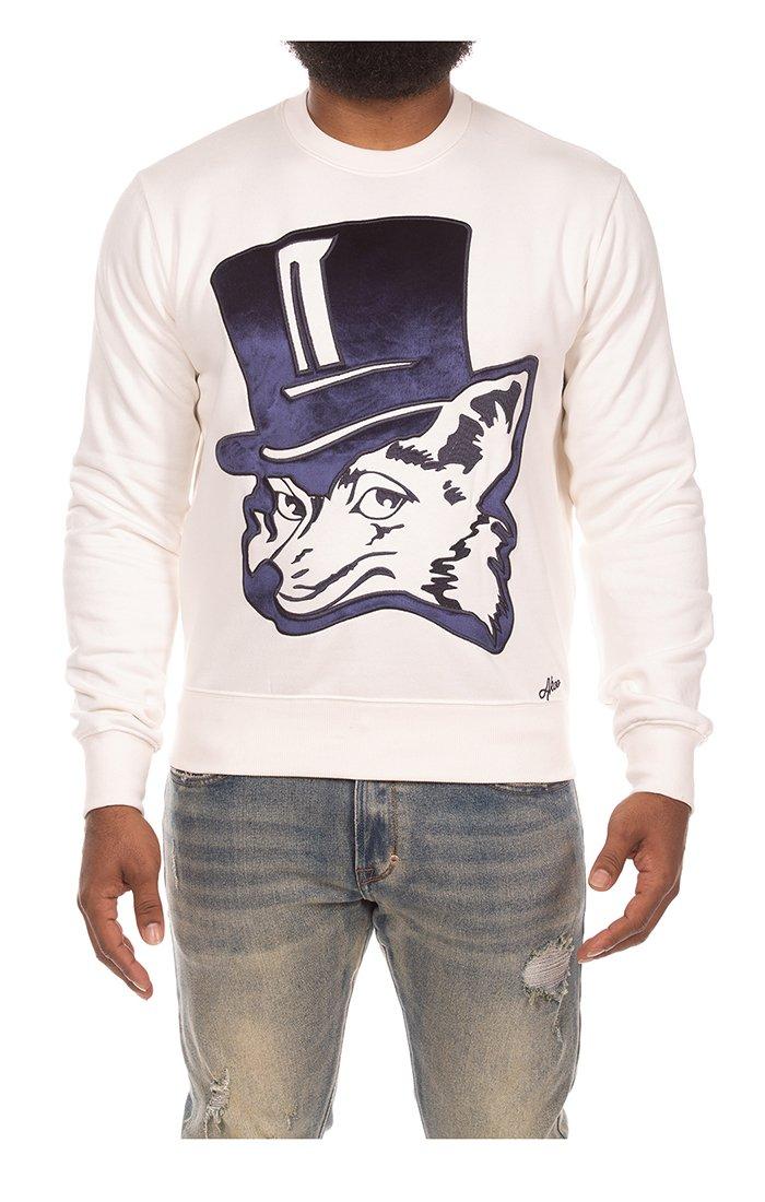 AKOO Men's Tophat Fleece Sweatshirt - WHITE Thumbnail View 1