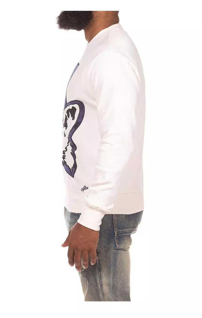 AKOO Men's Tophat Fleece Sweatshirt - WHITE