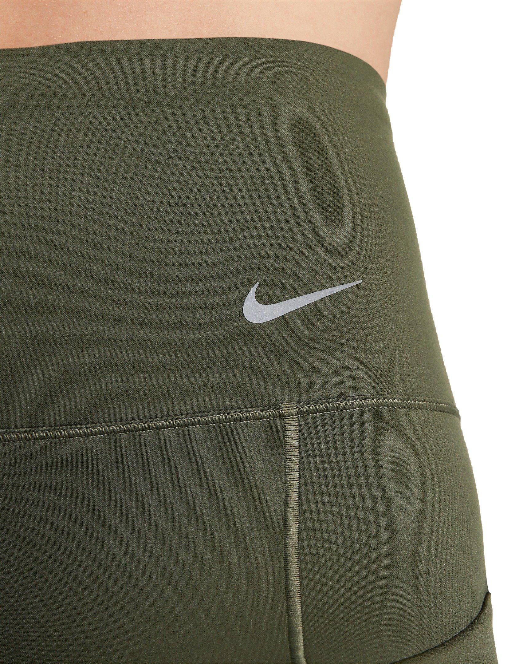 Nike Women's Go Firm-Support High-Waisted 7/8 Leggings - GREEN Thumbnail View 4