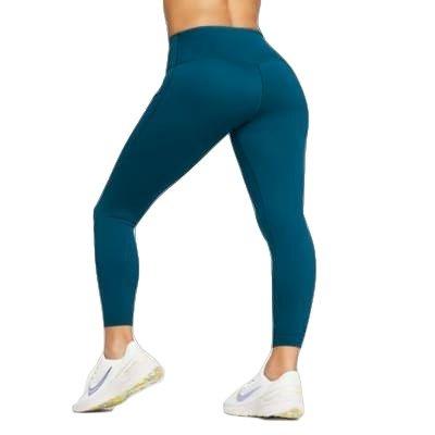 Nike Women's Go Firm-Support High-Waisted 7/8 Leggings - BLUE Thumbnail View 2
