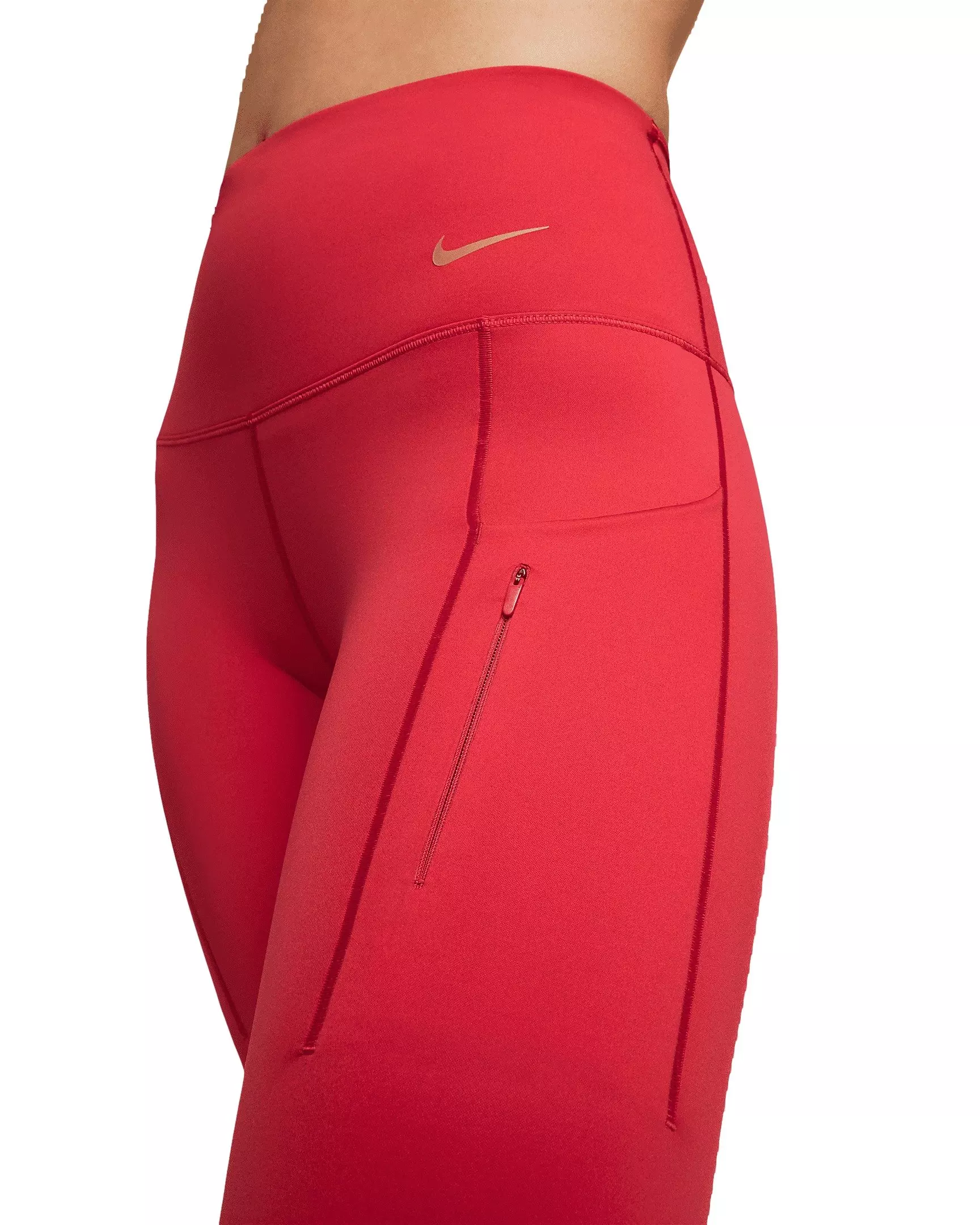 Nike Women's Go Firm-Support High-Waisted 7/8 Leggings - RED
