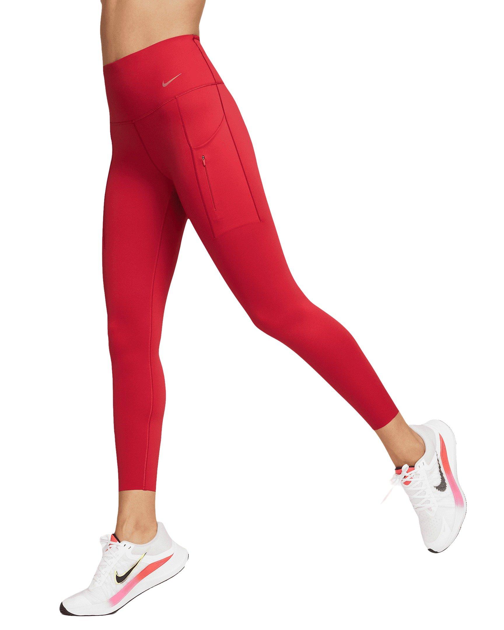 Nike Women's Go Firm-Support High-Waisted 7/8 Leggings - RED Thumbnail View 1