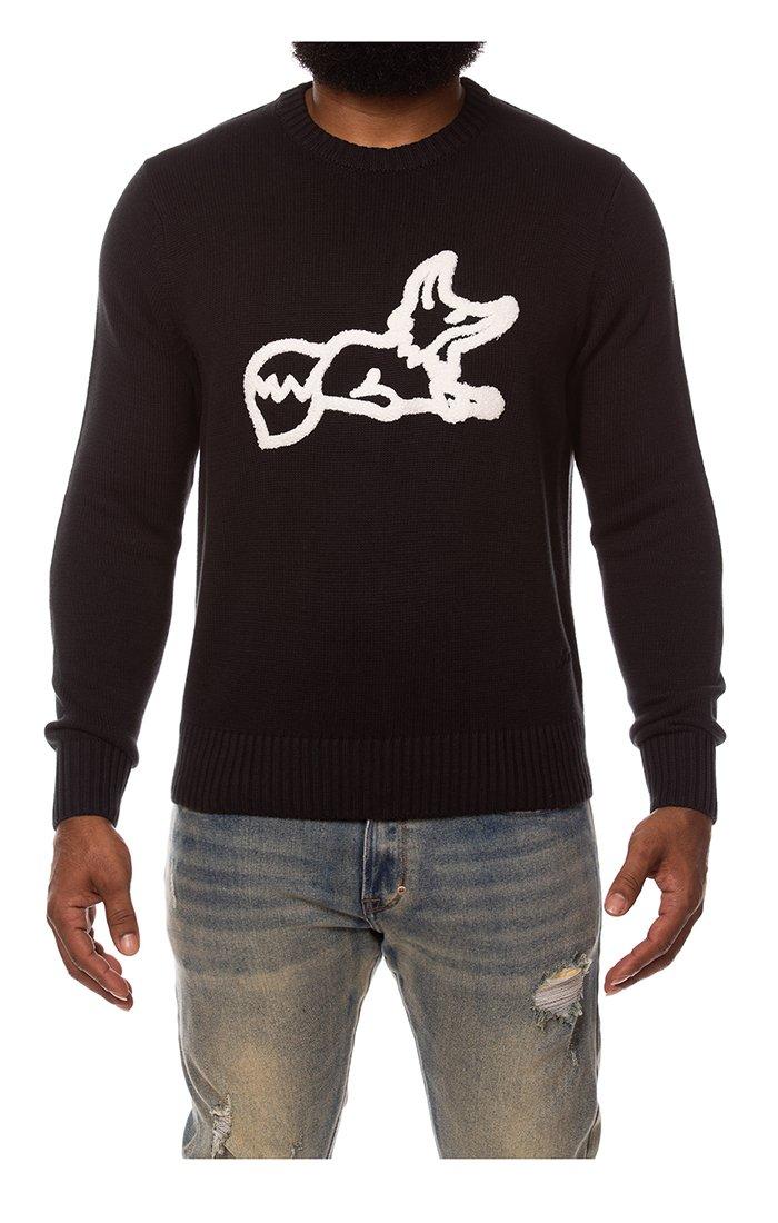 AKOO Men's Snobby Sweater - BLACK Thumbnail View 1