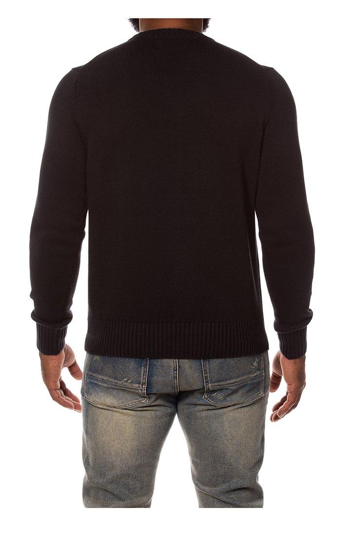 AKOO Men's Snobby Sweater - BLACK Thumbnail View 2