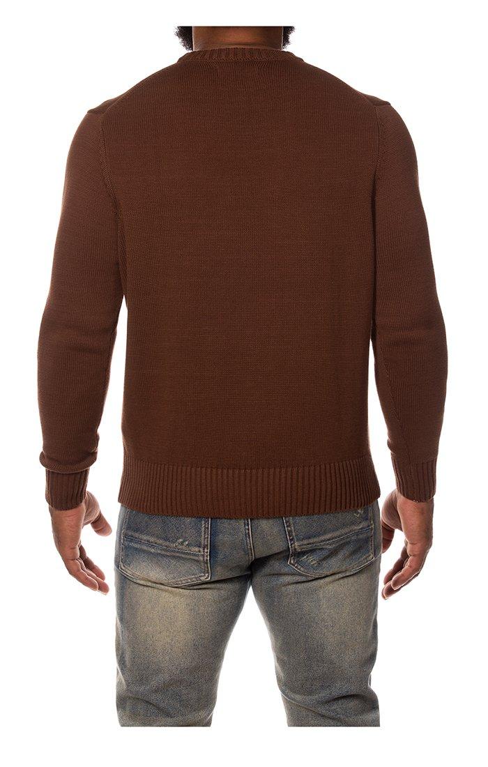 AKOO Men's Snobby Sweater - DK BROWN Thumbnail View 2