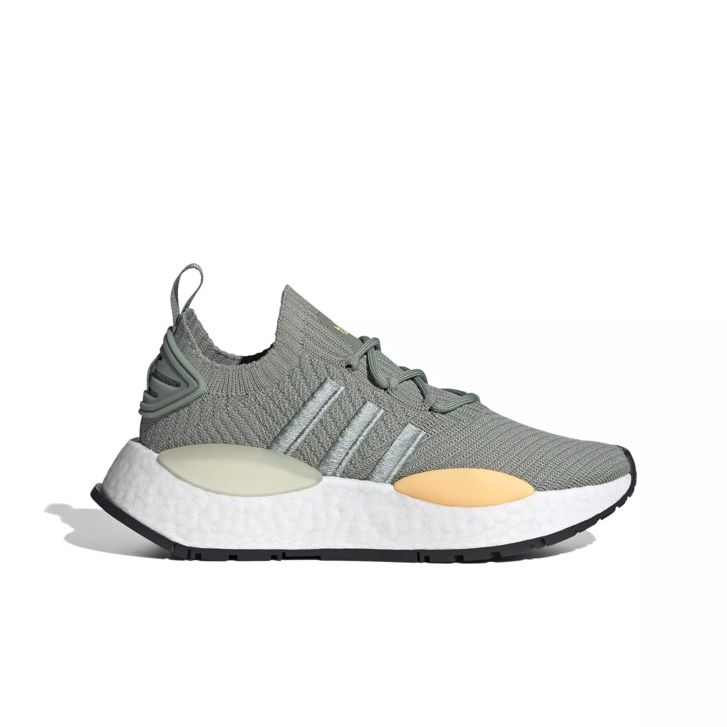 adidas Originals NMD_W1 "Silver Green/Silver Pebble/Acid Orange" Women's Shoe - SILVER/SILVER/ORANGE