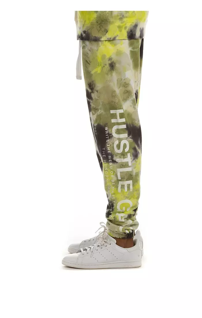 Hustle Gang Men's Pollock Joggers - BLACK/LIME