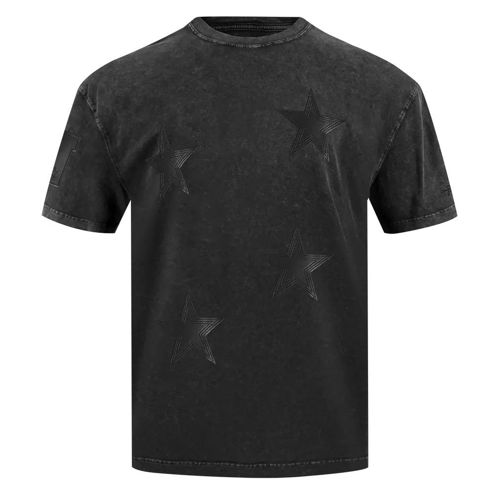 Pro Standard Men's NFL Dallas Cowboys Washed Vanguard Enzyme CJ Drop Shoulder T-Shirt - Black - BLACK
