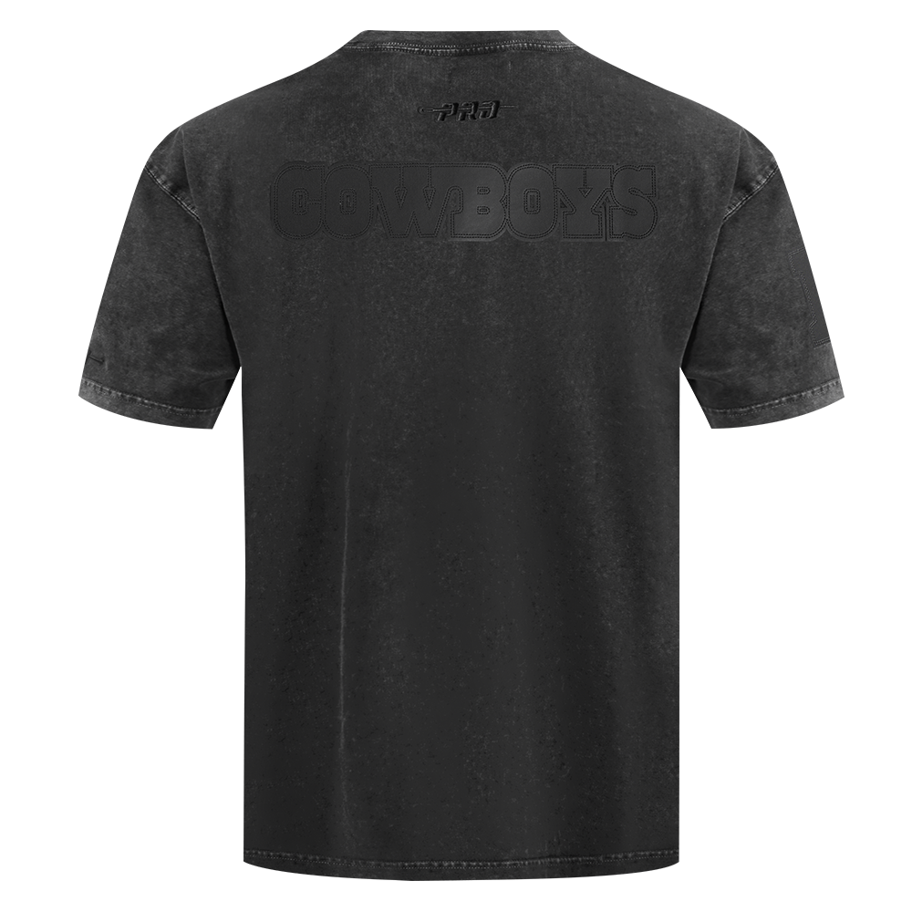 Pro Standard Men's NFL Dallas Cowboys Washed Vanguard Enzyme CJ Drop Shoulder T-Shirt - Black - BLACK