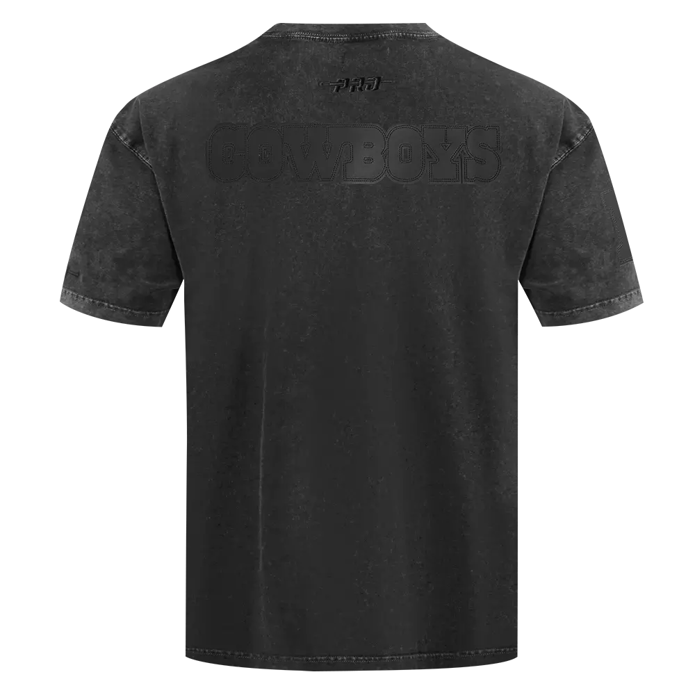 Pro Standard Men's NFL Dallas Cowboys Washed Vanguard Enzyme CJ Drop Shoulder T-Shirt - Black - BLACK