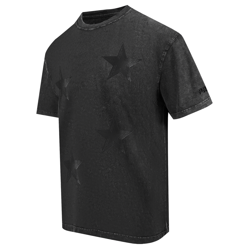 Pro Standard Men's NFL Dallas Cowboys Washed Vanguard Enzyme CJ Drop Shoulder T-Shirt - Black - BLACK