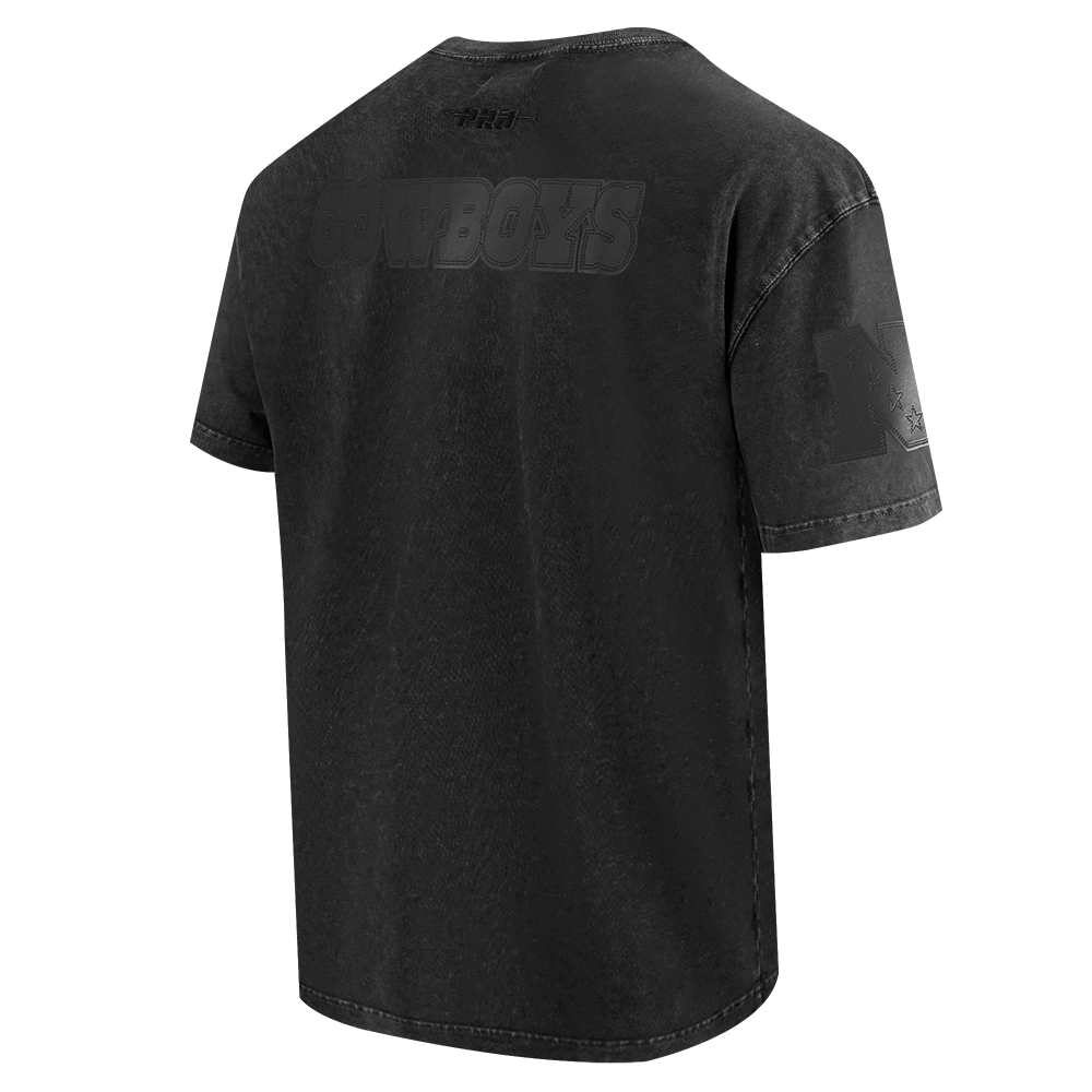 Pro Standard Men's NFL Dallas Cowboys Washed Vanguard Enzyme CJ Drop Shoulder T-Shirt - Black - BLACK