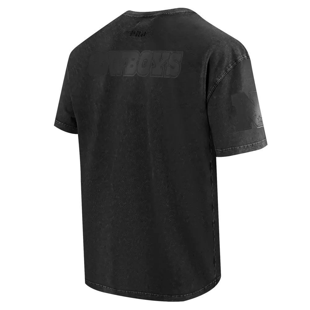 Pro Standard Men's NFL Dallas Cowboys Washed Vanguard Enzyme CJ Drop Shoulder T-Shirt - Black - BLACK