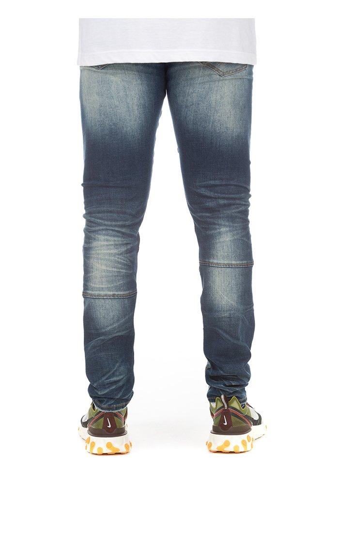 Hustle Gang Men's Anthology Slim Fit Dark Wash Denim Jeans - BLUE Thumbnail View 2