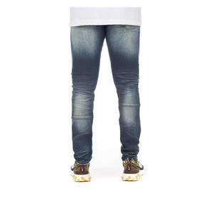 Hustle Gang Men's Anthology Slim Fit Dark Wash Denim Jeans