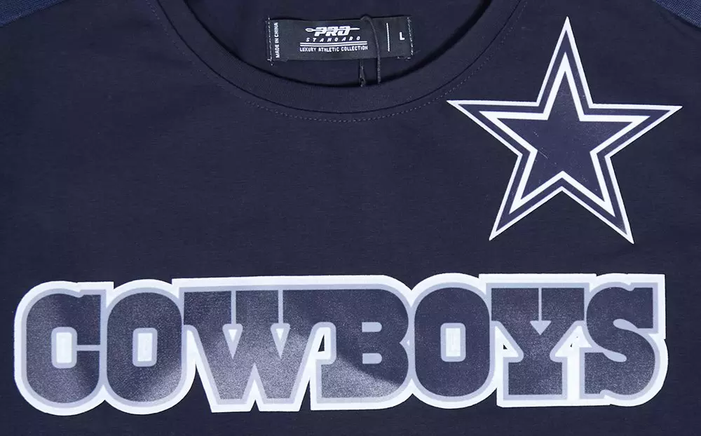 Pro Standard Men's NFL Dallas Cowboys Logo Classic Mesh Pro Team Taping Shirt - Navy - NAVY
