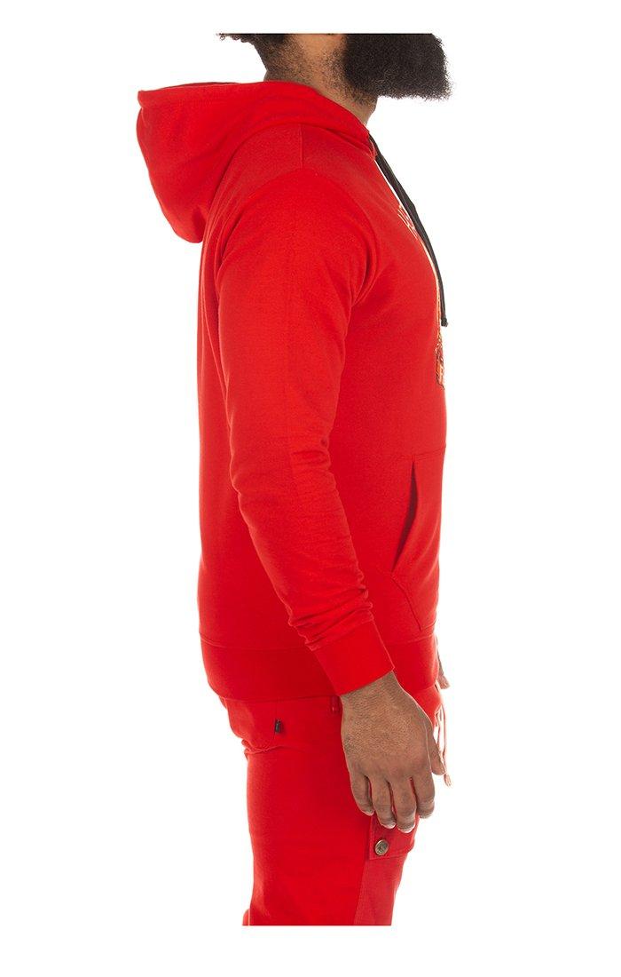 Hustle Gang Men's Disobey Crest Hoodie - RED Thumbnail View 3