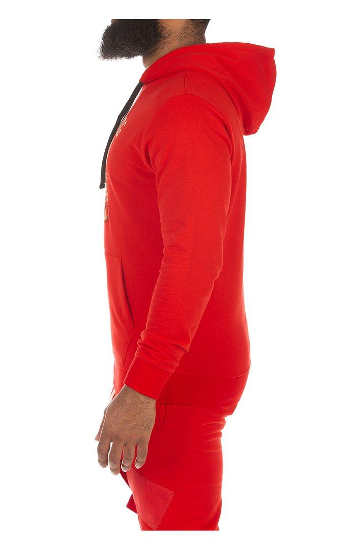 Hustle Gang Men's Disobey Crest Hoodie - RED Thumbnail View 4