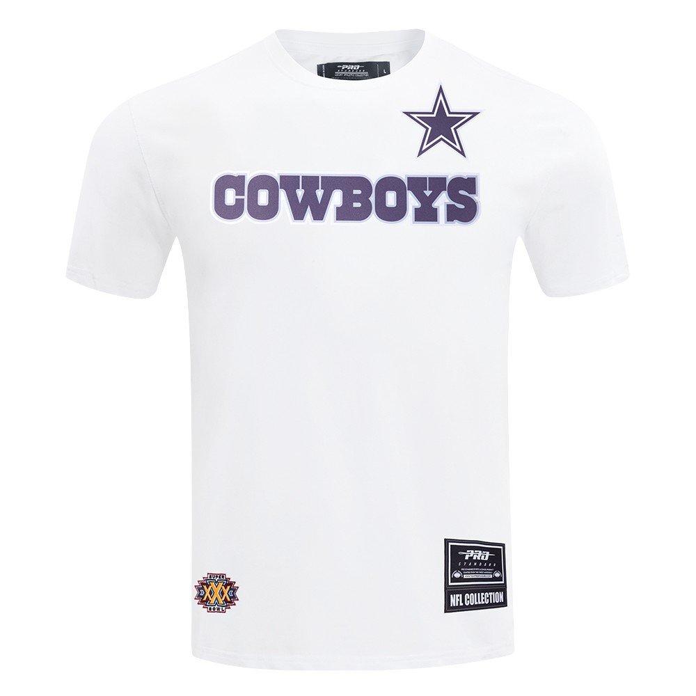 Pro Standard Men's NFL Dallas Cowboys Logo Classic Mesh Pro Team Taping Shirt - White/Navy - WHITE/NAVY