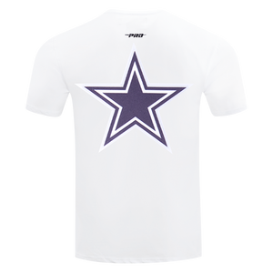 Pro Standard Men's NFL Dallas Cowboys Logo Classic Mesh Pro Team Taping Shirt - White/Navy - WHITE/NAVY