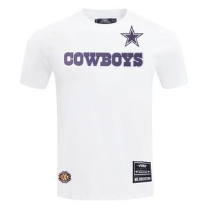 Pro Standard Men's NFL Dallas Cowboys Logo Classic Mesh Pro Team Taping Shirt - White/Navy - WHITE/NAVY