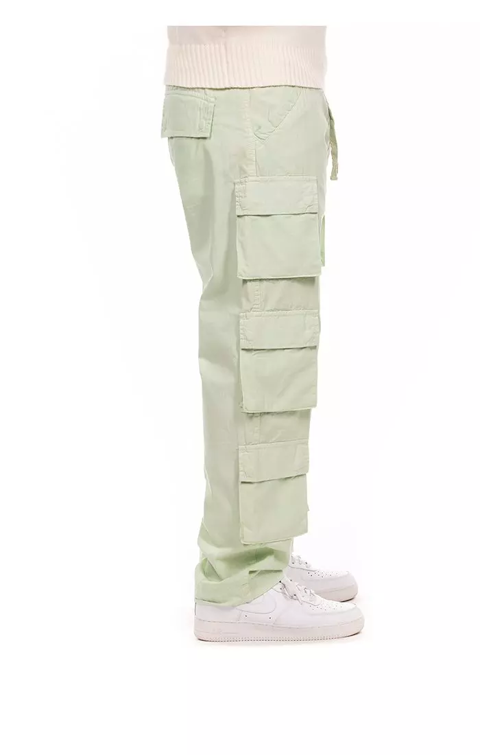 Hustle Gang Men's Torrent Cargo Pants - LT GREEN