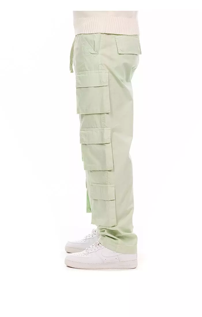 Hustle Gang Men's Torrent Cargo Pants - LT GREEN