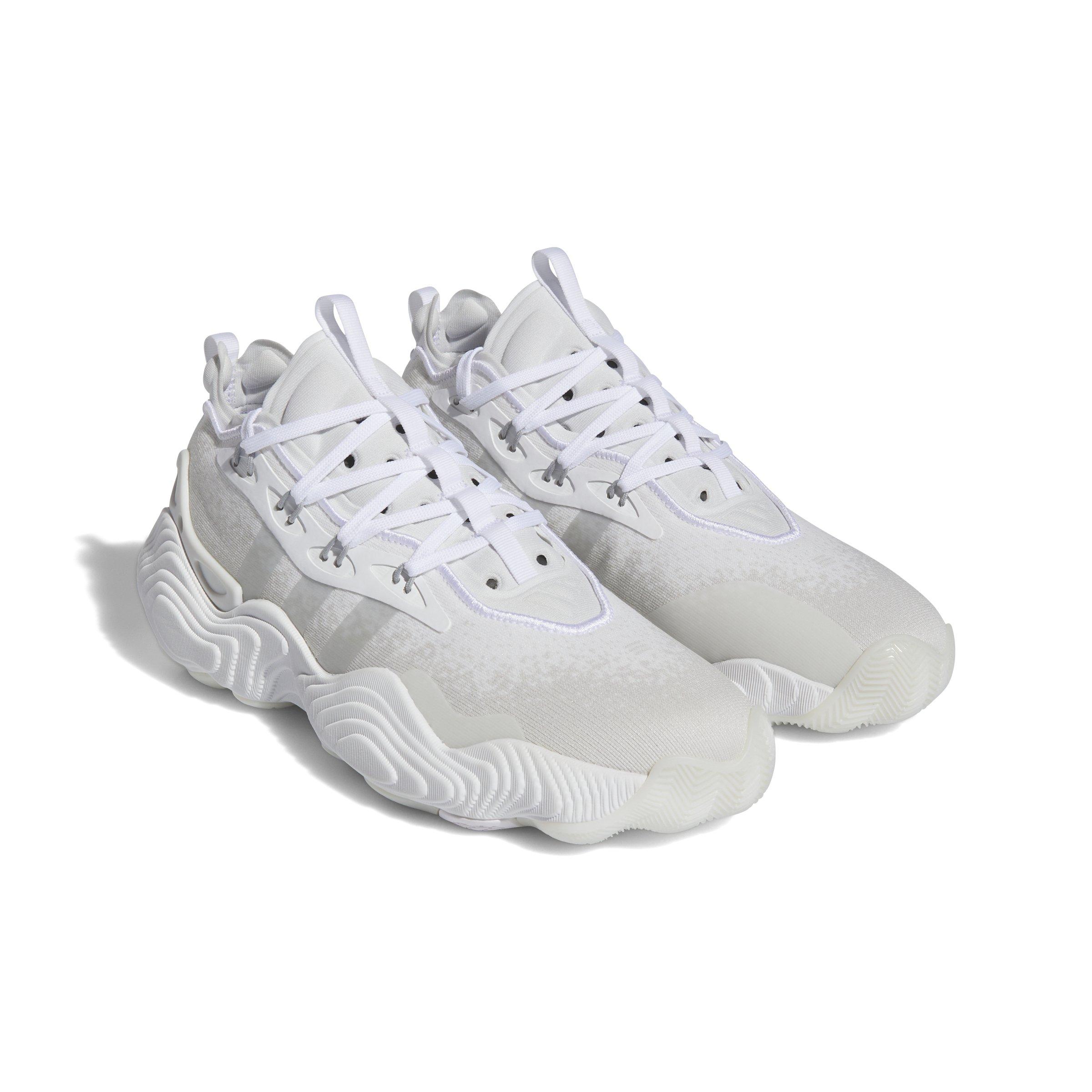 adidas Trae Young 3 "Ftwr White/Silver Metallic/Crystal White" Unisex Basketball Shoe - WHITE/SILVER/WHITE Thumbnail View 3