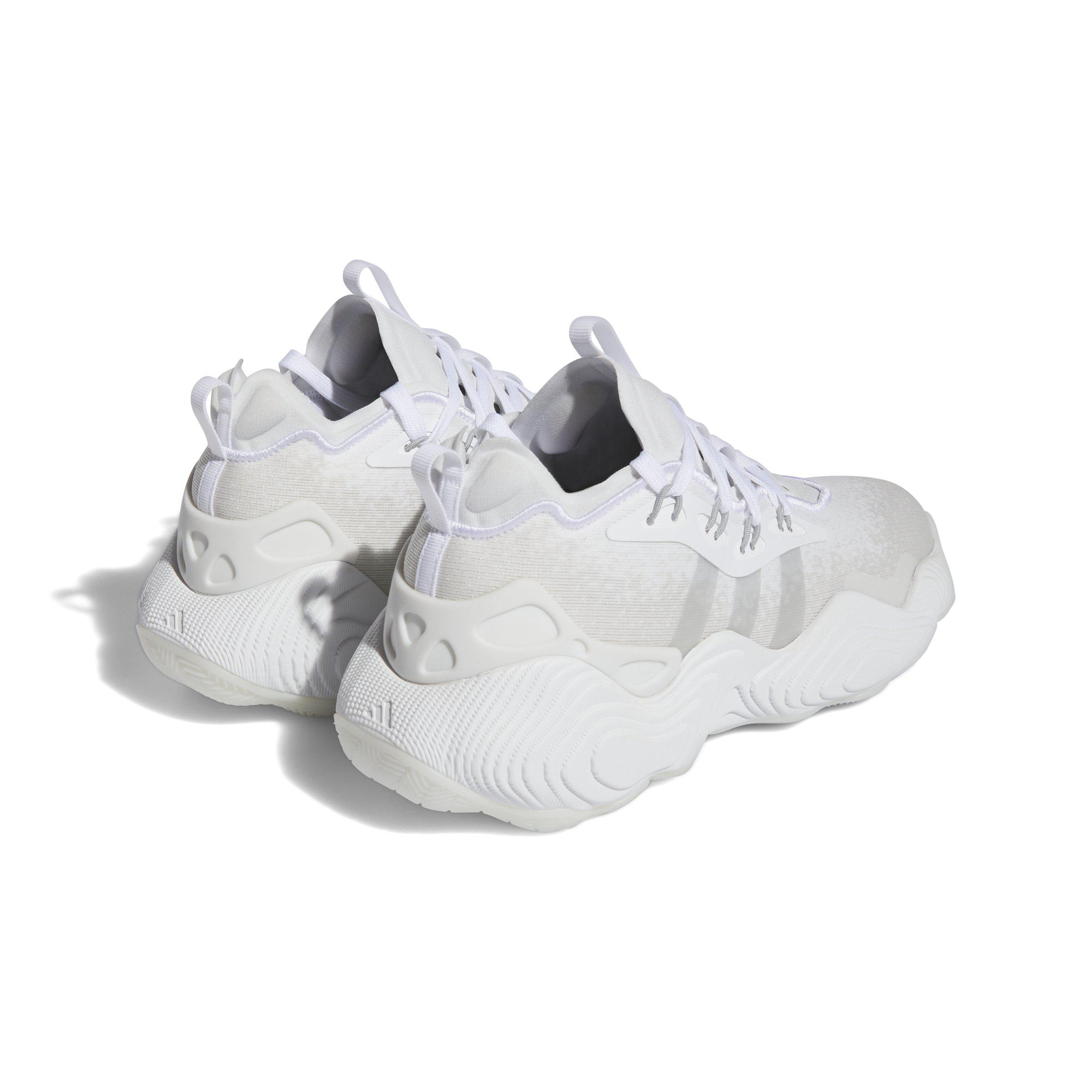 adidas Trae Young 3 "Ftwr White/Silver Metallic/Crystal White" Unisex Basketball Shoe - WHITE/SILVER/WHITE Thumbnail View 4