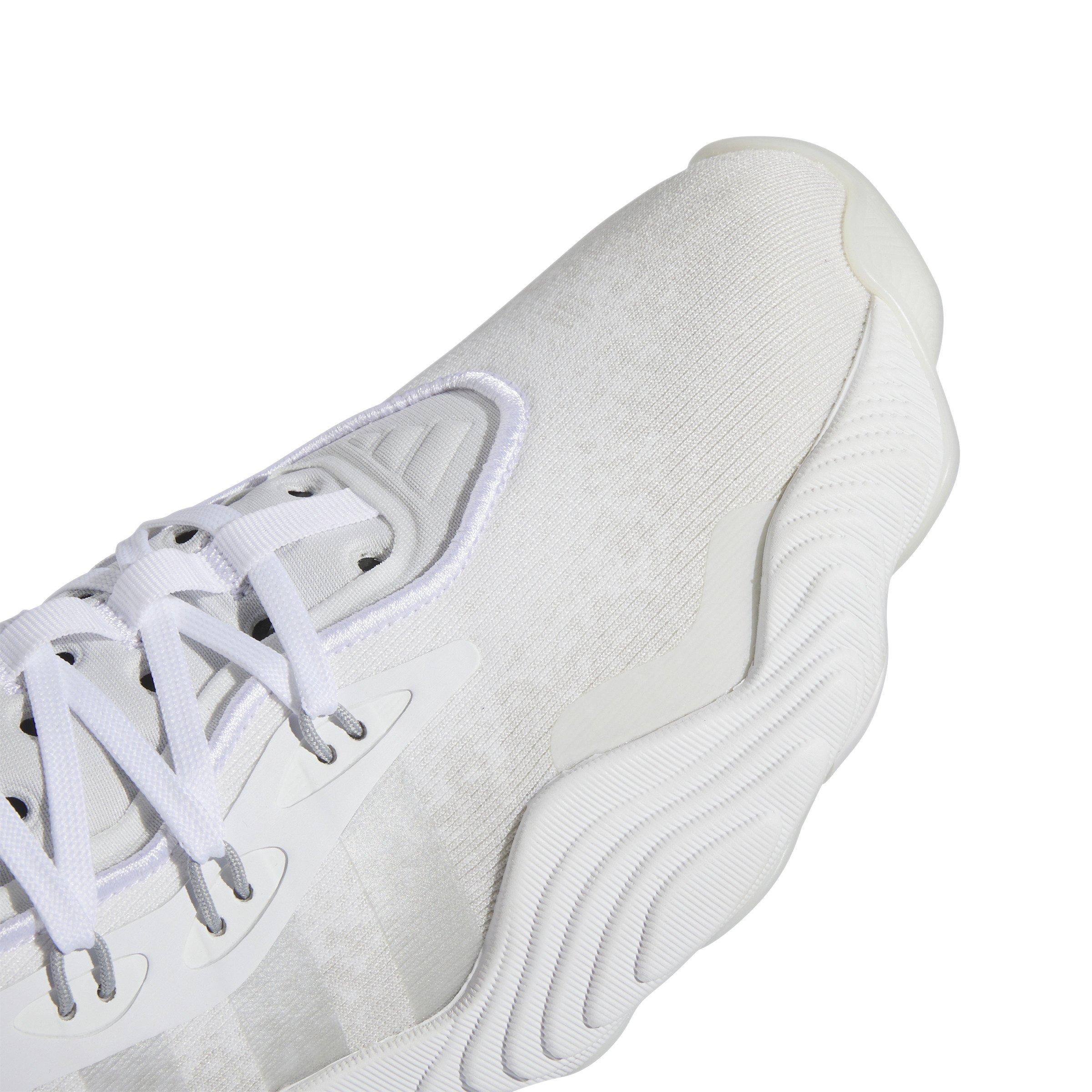 adidas Trae Young 3 "Ftwr White/Silver Metallic/Crystal White" Unisex Basketball Shoe - WHITE/SILVER/WHITE Thumbnail View 7