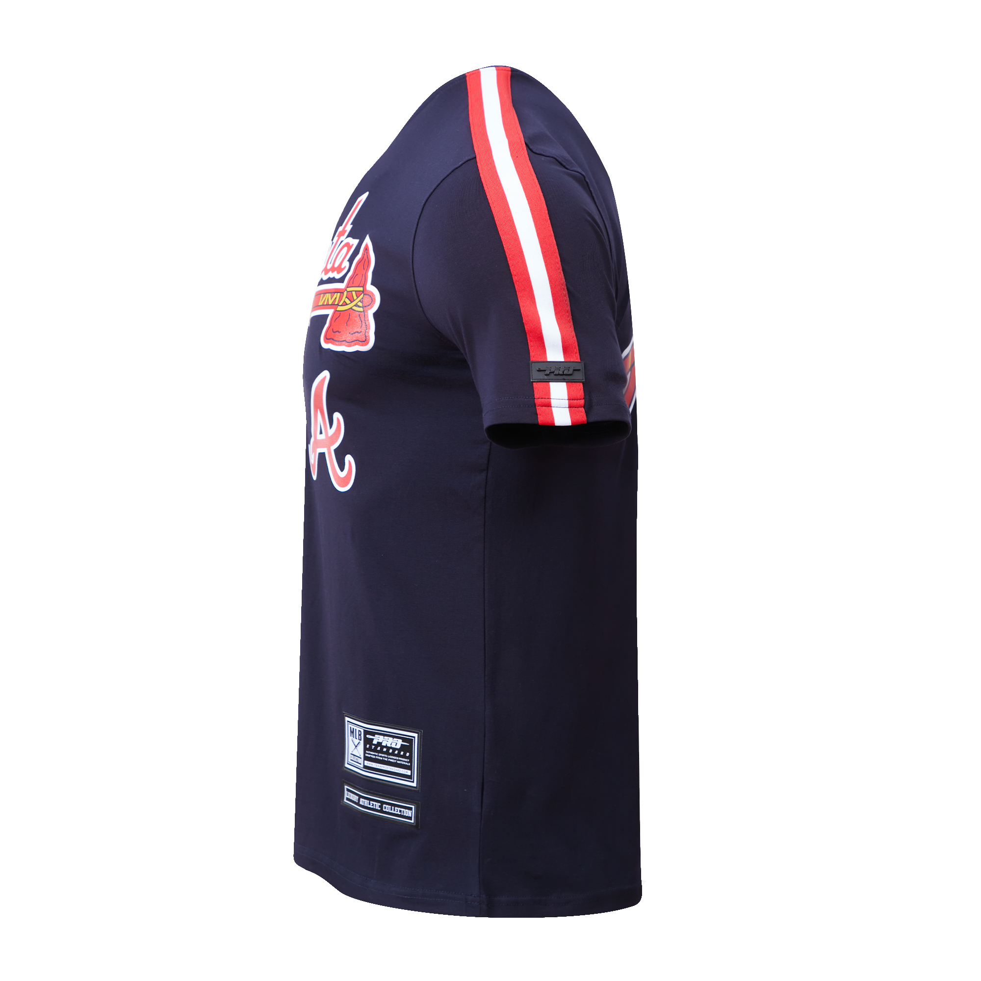 Pro Standard Men's MLB Atlanta Braves Logo Pro Team Taping Top - Navy/Red - NAVY/RED