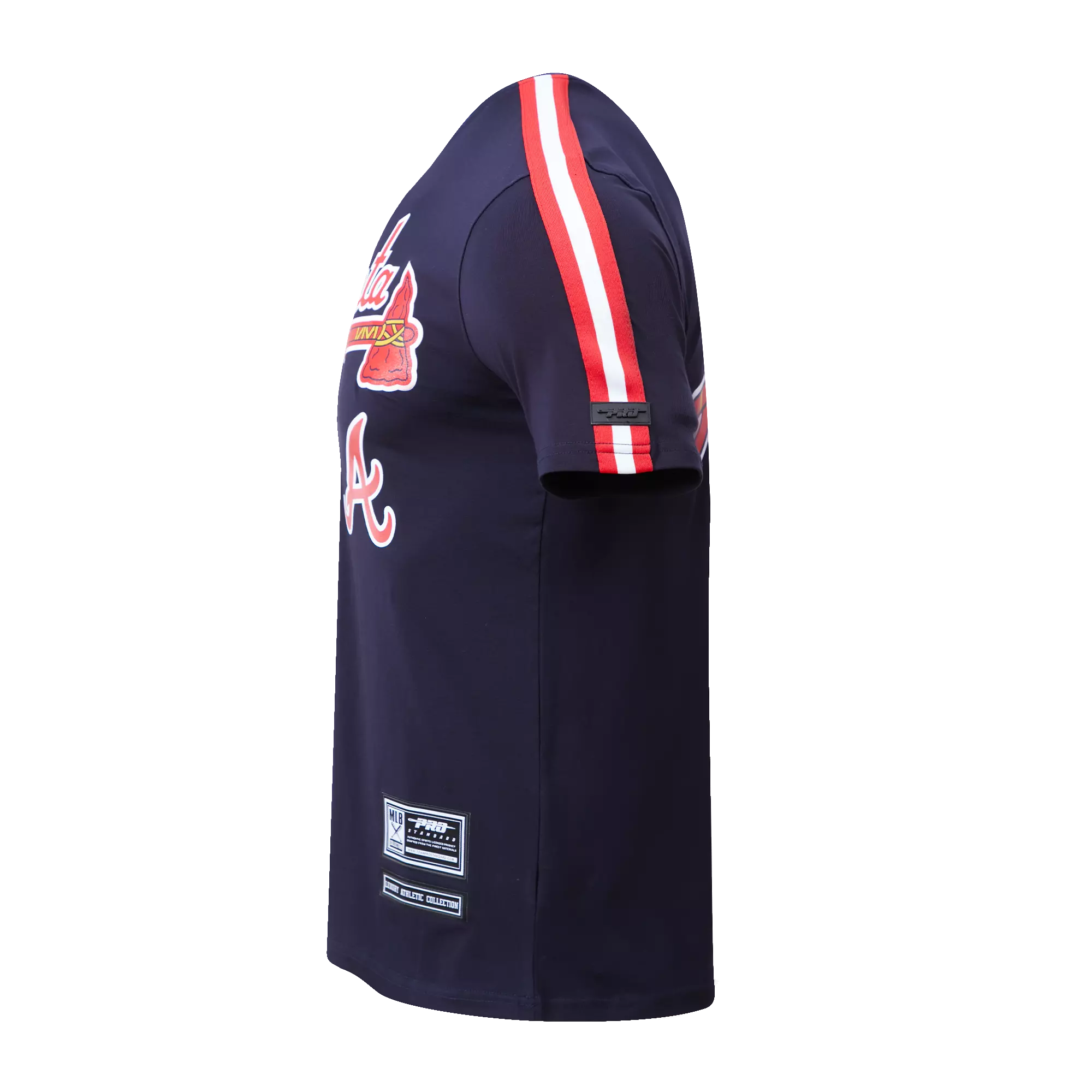 Pro Standard Men's MLB Atlanta Braves Logo Pro Team Taping Top - Navy/Red - NAVY/RED