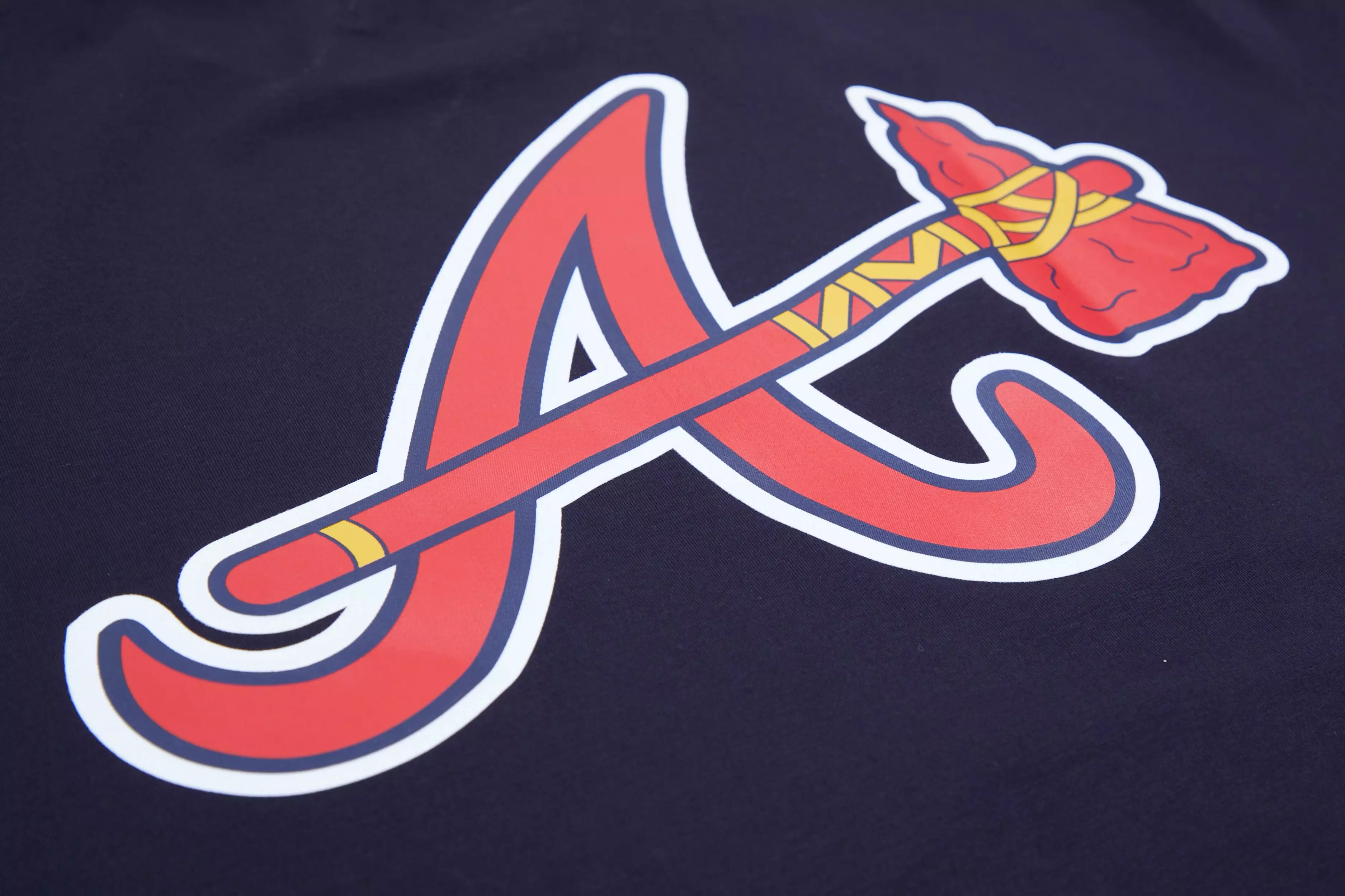 Pro Standard Men's MLB Atlanta Braves Logo Pro Team Taping Top - Navy/Red - NAVY/RED
