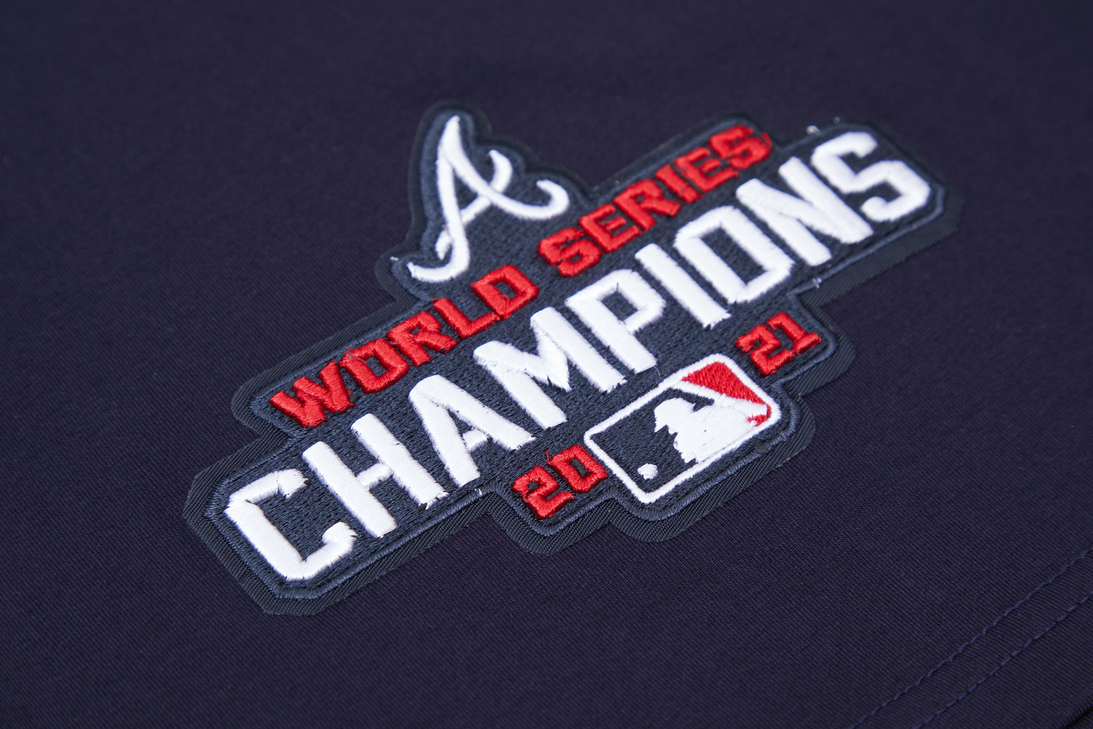 Pro Standard Men's MLB Atlanta Braves Logo Pro Team Taping Top - Navy/Red - NAVY/RED