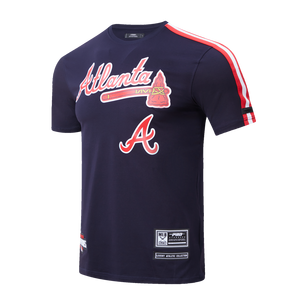Pro Standard Men's MLB Atlanta Braves Logo Pro Team Taping Top - Navy/Red - NAVY/RED