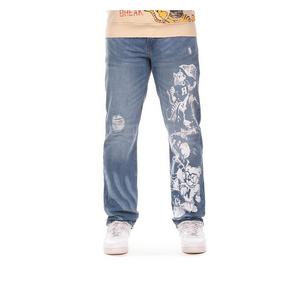 Hustle Gang Men's Rally Regular Fit Medium Wash Denim Jeans