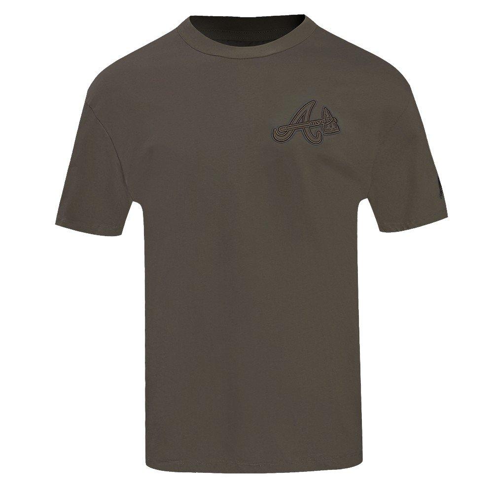Pro Standard Men's MLB Atlanta Braves Neutral Drop Shoulder Top - Dk Taupe - DK TAUPE