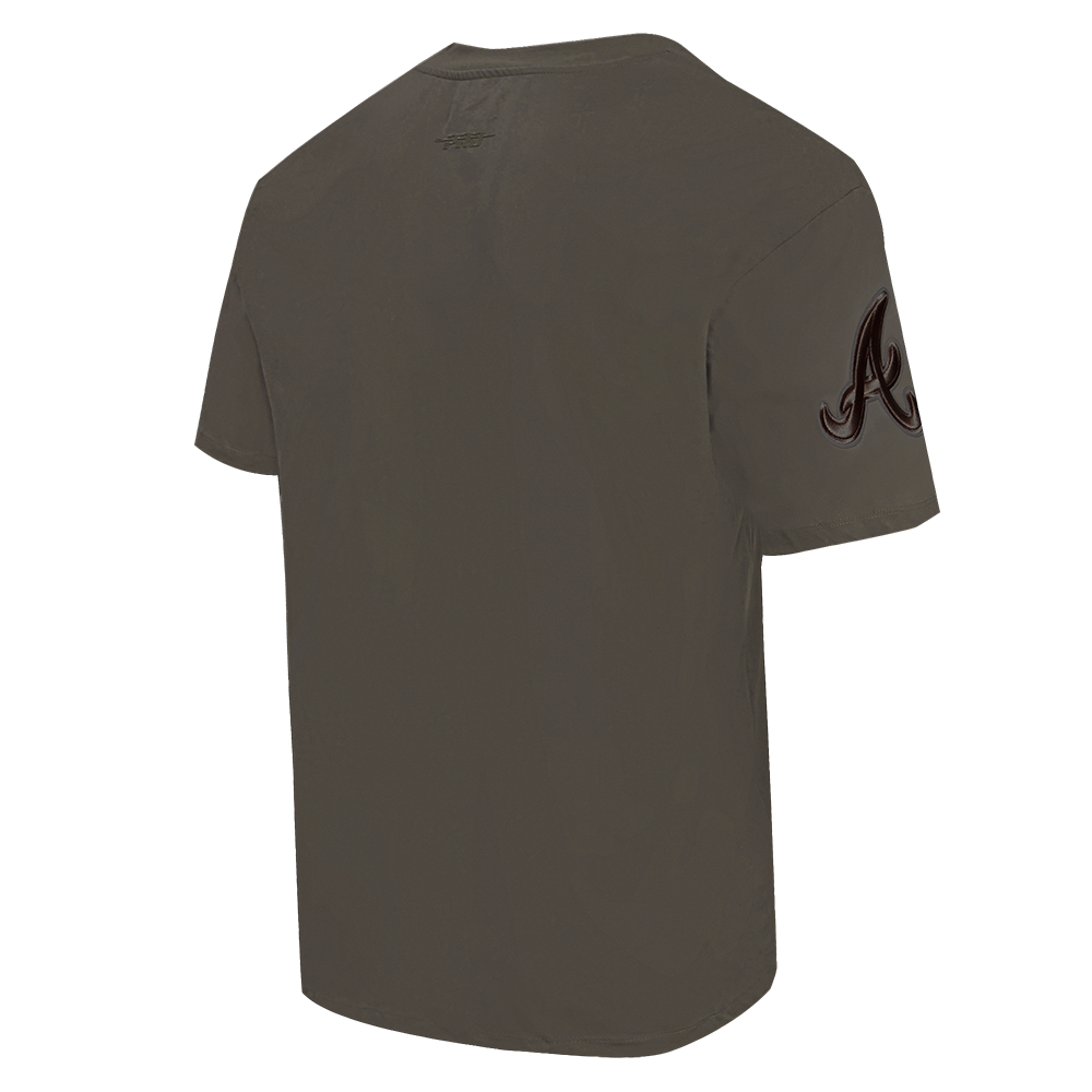 Pro Standard Men's MLB Atlanta Braves Neutral Drop Shoulder Top - Dk Taupe - DK TAUPE