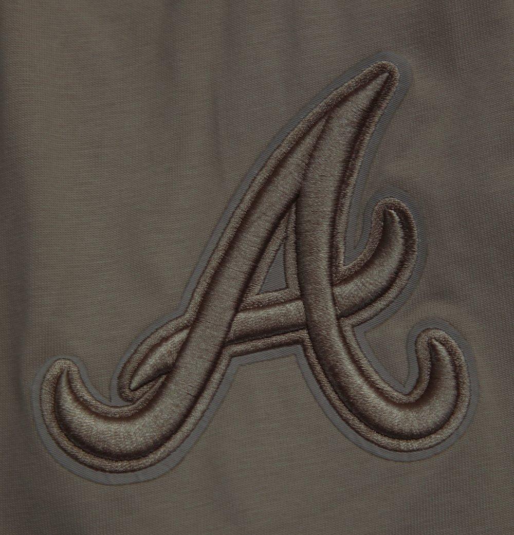 Pro Standard Men's MLB Atlanta Braves Neutral Drop Shoulder Top - Dk Taupe - DK TAUPE