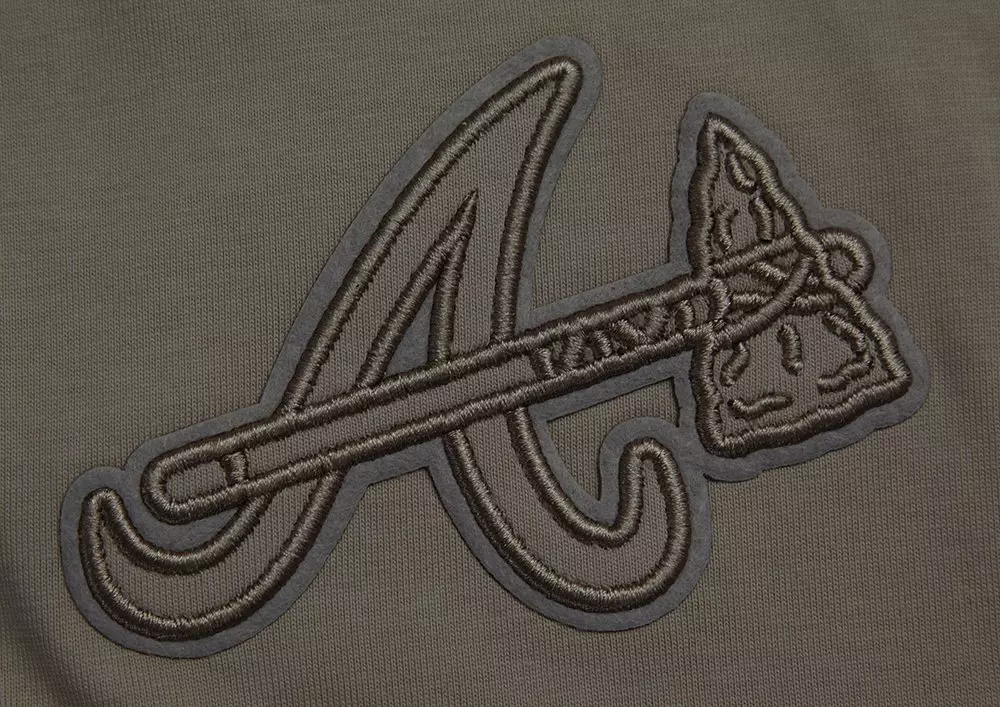 Pro Standard Men's MLB Atlanta Braves Neutral Drop Shoulder Top - Dk Taupe - DK TAUPE