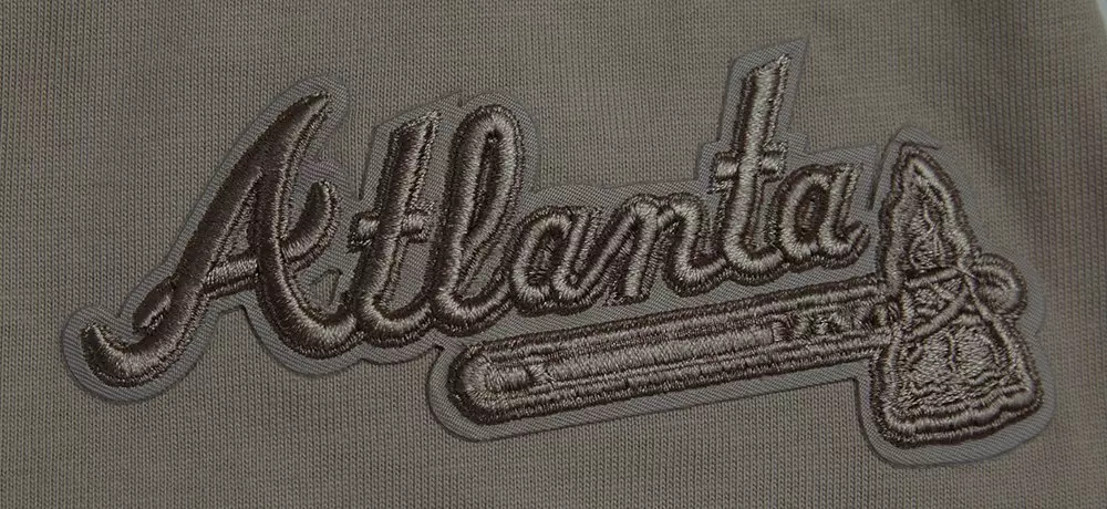 Pro Standard Men's MLB Atlanta Braves Neutral Drop Shoulder Top - Dk Taupe - DK TAUPE