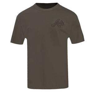 Pro Standard Men's MLB Atlanta Braves Neutral Drop Shoulder Top - Dk Taupe - DK TAUPE